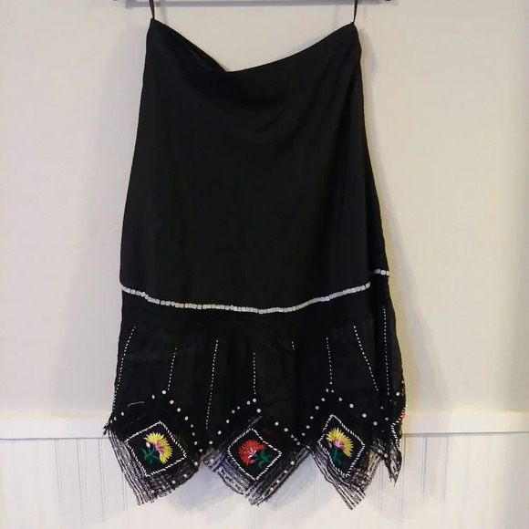 Carole Little Black Skirt with Beading - Picture 7 of 7